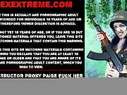 Sex Instructor Proxy Paige fuck her anal hole with a big dong