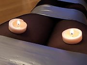 Nylon slave tape bound and tortured with candle wax