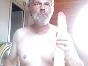 Martin Rigolle, a fag with a new long dildo