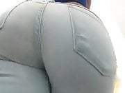 Tight jeans and a wonderful round ass