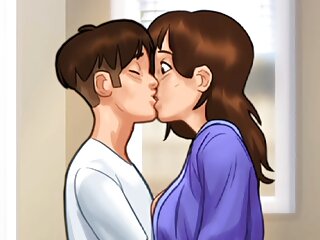 Neighbour, Aunty Kissing, Game, Kiss Sex