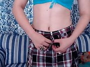 LittleTeenBB Riley strip, takes off skirt, shows off body
