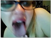 Horny blonde wants cum in her mouth on chat