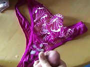 Panty play and shooting loads on thong