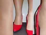 Red patent Pleaser Heels