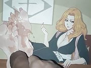 Matsumoto Rangiku (Bleach) Feet Cum Tribute