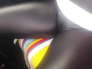 In Car, Panting, Leather Pants, In Pussy