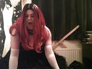 Tink Tol Redheadl Gown And Glove Smoking