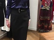 long, black pencil skirt