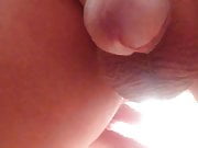 Close up dripping prostate milking with ass toying