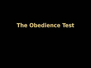 Slaves obedience test...