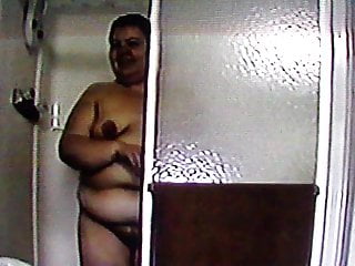 BBW caught getting out of the shower