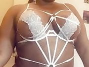 Ebony in lingerie