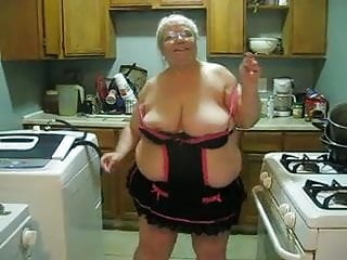 Mature, MILF in Kitchen, See Through, BBW