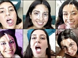 Cum on face compilation, cum in mouth, cum swallowing, a lot of cum on face