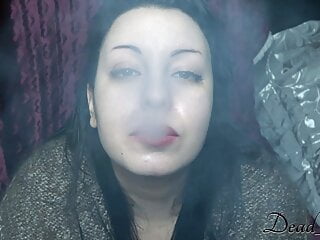 Smoked, Old, European, Smoking Girl