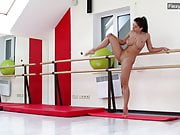 Brunette big tits gymnast Gondova