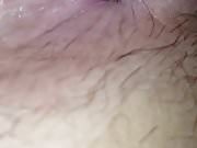 Spreading Wifes hairy ass and hairy pussy 