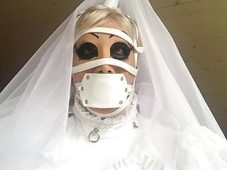 Gagged Shemale Bride With Big Mouthgag