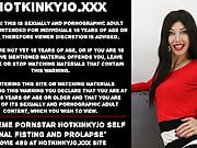 Extreme pornstar Hotkinkyjo self anal fisting and prolapse