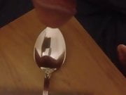 milking prostate onto a spoon 1