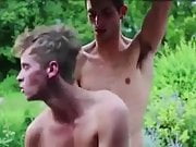 Two very sexy dudes fucking outdoors