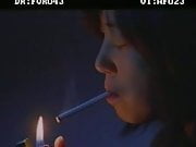 Korean woman smoking