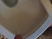 Huge slomo cumshot in bathroom