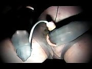 transvestite shemale pantyhose nylon urethral sounding cock