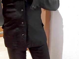 Leather gloves, trouser, and pants