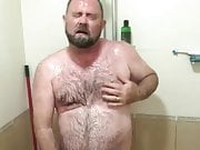 Bear daddy showering