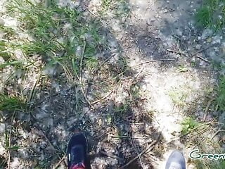 Amateur Blowjob Pov video: Quick blowjob in the woods behind the parking lot