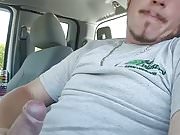 A verbale gay in his car 1