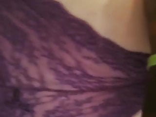 Purple crotch less panties...