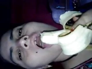 Monica Bhavi Rubbing BANANA