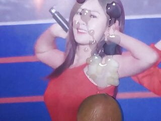 Apink Hayoung Cum Tribute Cum On Her Sexy Armpits Red Dress