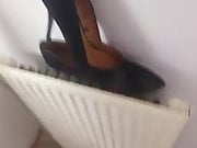 Suede heels cummed