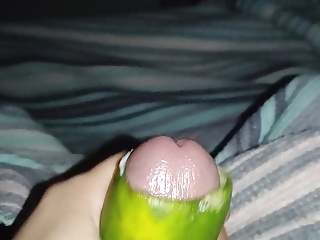 I fuck cucumber handmade blowjob...