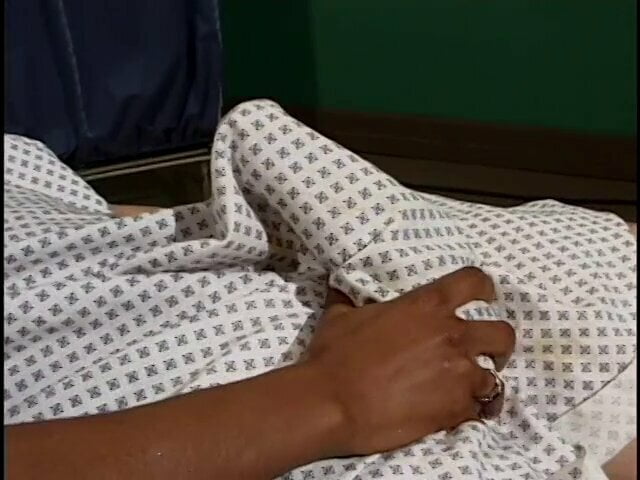 Hot MILF nurse gives sex treatment to a randy patient in emergency room