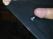 Hands free ruined orgasam-C2C cum in black nylon stockings