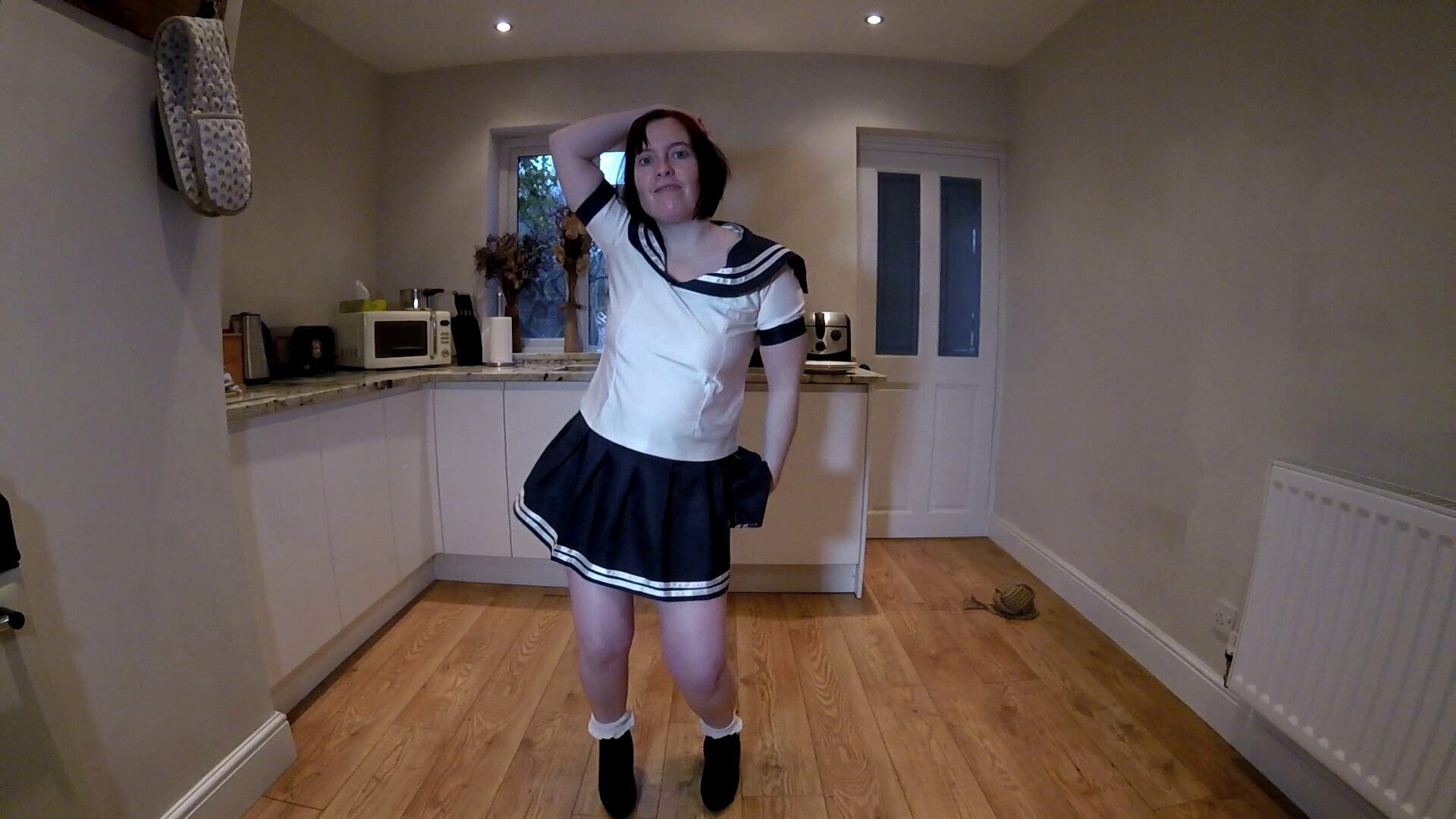 Wife in sailor Costume striptease