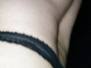 Black lace thong...