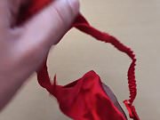 Red little thong 