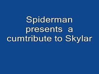 Spiderman cumtributes Skylar