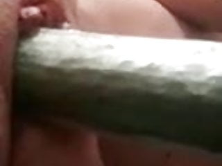 Cucumber and pussy