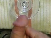 jerking off into glass (thick load)