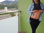 Real escort girl makes me cum on the balcony