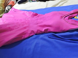 Cum on dress pink spandex