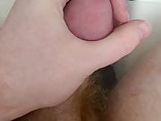 Stroking my hard cock