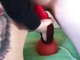 Horny girl masturbating using vibrator